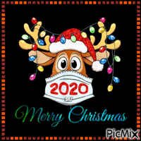 2020 Merry Christmas geanimeerde GIF