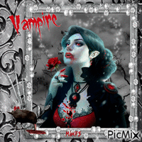 vampire rouge et gris - Gratis geanimeerde GIF