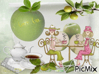 thé a la pomme animovaný GIF