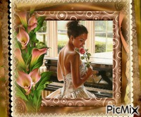 The Beautiful Piano Player - Бесплатный анимированный гифка