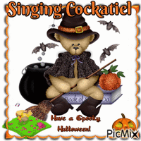 SINGING COCKATIEL animovaný GIF