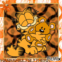 Garfield & Pooky анимированный гифка