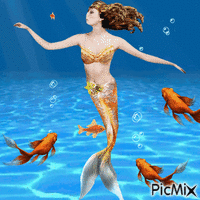 little mermaid GIF animé