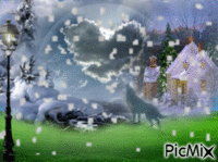 sous la neige - Ingyenes animált GIF
