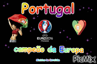 Portugal  campeão - Animovaný GIF zadarmo