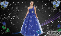 la robe bleu - Free animated GIF