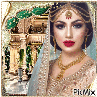Porträt der indischen Schönheit - GIF animé gratuit