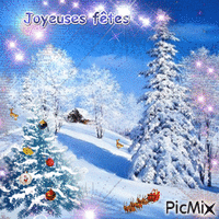 Joyeuse fêtes - Бесплатный анимированный гифка