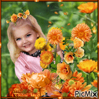la petite fille aux fleurs