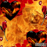 Coeur feu - Zdarma animovaný GIF
