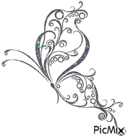 Butterfly Outline - Gratis animerad GIF