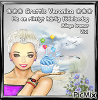 Grattis Veronica T 2019 animovaný GIF