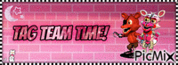 TAG TEAM TIME! Foxy & Funtime Foxy - Banner Gif Animado