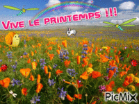 VIVE LE PRINTEMPS !!! - Безплатен анимиран GIF