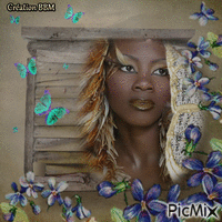 Portrait femme par BBM animēts GIF