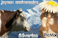 joyeux anniversaire Séverine animált GIF