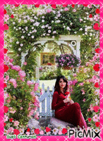 Uma Dama no Jardim - Besplatni animirani GIF