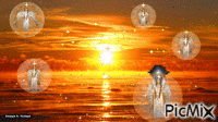 Sunset angels - GIF animate gratis