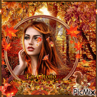 Retrato de otoño - GIF animasi gratis