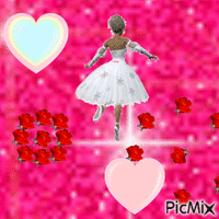 Danseuse des roses - GIF animado gratis