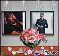 Steve Perry Duo Wall Roses GIF Animated GIF