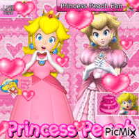 Princess Peach 4eva!! ♥︎ animovaný GIF