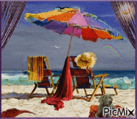 Un día en la playa... animovaný GIF
