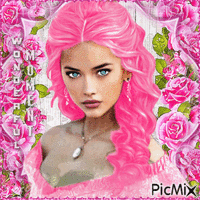 Portrait - Pink tones - Бесплатни анимирани ГИФ