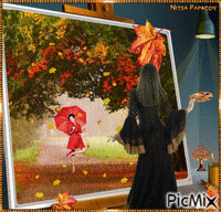From the painting in fact.🍁 Gif Animado