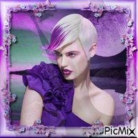 Portrait violet Gif Animado