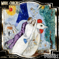 Les mariés  de Marc Chagall