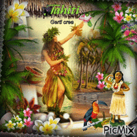 Tahitian folklore animoitu GIF