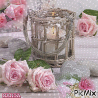 PINK ROSES animowany gif