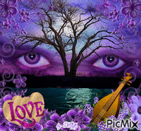 Purple Love - GIF animate gratis