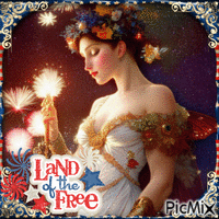 American Firework Fairy - GIF เคลื่อนไหวฟรี