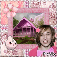 ♥William Moseley at the Pink Log Cabin♥ - Gratis animeret GIF