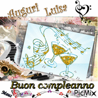 Auguri Luisa - Δωρεάν κινούμενο GIF