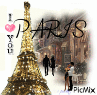 J'aime Paris GIF animé