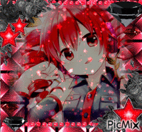 teto vocaloid red and black Animiertes GIF