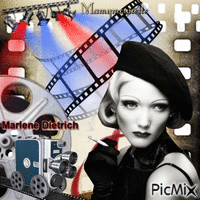 Marlène Dietrich - GIF animé gratuit