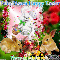 Feliz Pascoa Happy Easter анимированный гифка