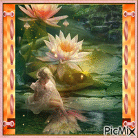water - lilly - fairy animált GIF