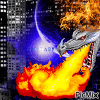 dragon fire geanimeerde GIF