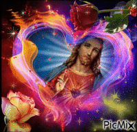 Sagrado coração de Jesus - GIF animado gratis