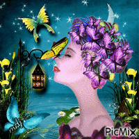 Concours "Femme Papillons" анимированный гифка