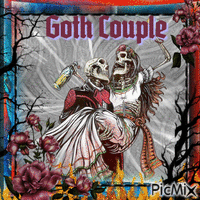 goth couple - Free animated GIF