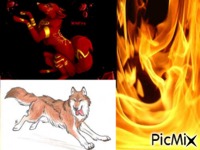 Fire of wolf - Бесплатный анимированный гифка