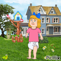Baby in great outdoors GIF animé