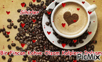 Bir Fincan Kahve Olsam Kalplere Dolsam - Bezmaksas animēts GIF