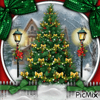 Christmas Tree Outside-RM-11-23-23 - Bezmaksas animēts GIF